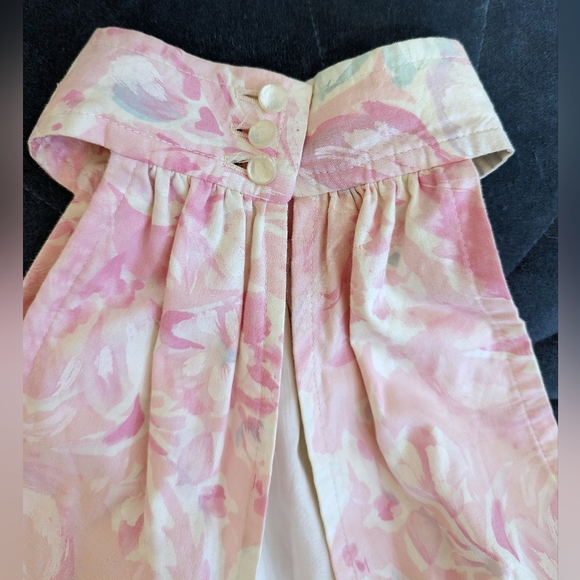 True Vintage Pink & White Floral Fit & Flare 1950s Cotton Sun Dress size 0-2 - Picture 8 of 15